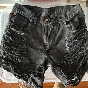 Coal N Terry Distressed Shorts